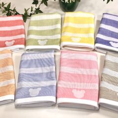 くまさんのガーゼハンカチ全８色/泉州タオル・くまさんのタオル