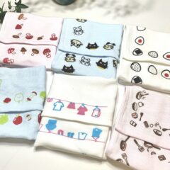 泉州タオル・ガーゼハンカチ/くまさんのタオルの可愛い無撚糸ガーゼプリントハンカチ第１弾・通販