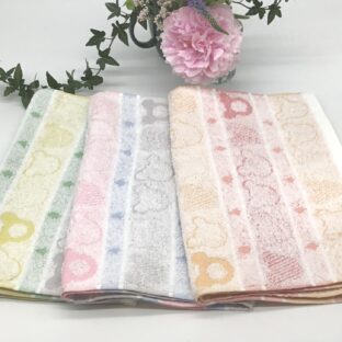 　くまさんのジャガードフェイスタオル