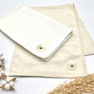 くまさんのオーガニック・ワッフルフェイスタオル・中厚手81グラム（260匁）